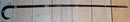 Antique Walking Cane with handle in horn, ivory and hardwood