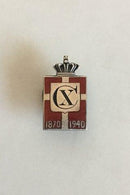 Georg Jensen Kongemærke i Sterling Sølv med klips, 1870-1940