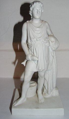 Bing和Grondahl饼干的男孩和鱼的形象