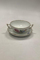 Royal Copenhagen Light Saxon Flower Bouillon Cup with handles No 1872