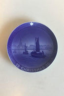 Royal Copenhagen Juleplatte fra 1930 med Engelsk indskription "Christmas"