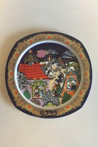 Bjørn Wiinblad Juleplatte fra Rosenthal -  White Christmas 1990