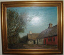 Ole Ring Maleri af landsbyhus fra 1929