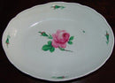 Meissen Porcelain Large Oval Bowl with Rose Design