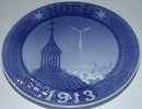Royal Copenhagen Christmas Plate from 1913 with French Inscription "Noel"