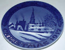 Royal Copenhagen Juleplatte fra 1917 med Engelsk Tekst - Christmas 1917