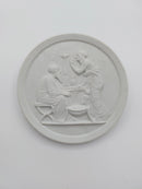 Royal Copenhagen bisquit plate "Old age and winter" 20th century. (no. 119)