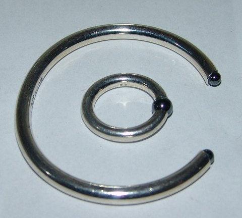 Hans Hansen Sterling Silber Armband und Ring mit Hämatit