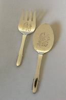 Georg Jensen Sterling Sølv Kugle Fiske Serveringssæt No 231