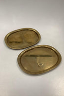 Georg Jensen Super Ellipse Tablett aus Messing von Piet Hein 24,7 cm x 18,8 cm