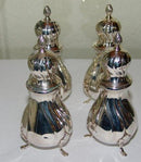 2 sæt Rococo Salt og Peberbøsser i Sølv fra Cohrs Sølvfabrik