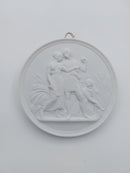 Bing og Grøndahl bisquit platte "Ungdom og forår" 19. århundrede ( no. 117)