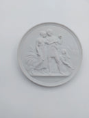 Bing and Grondahl bisquit plate "Youth and spring" 20th century. (no. 117)