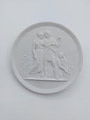 Royal Copenhagen bisquit plate "Youth and spring" 19th century. (no. 117)