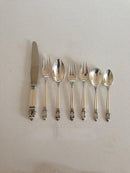Georg Jensen King Sterling Silber Besteck Set 56 Teile mit alten Briefmarken