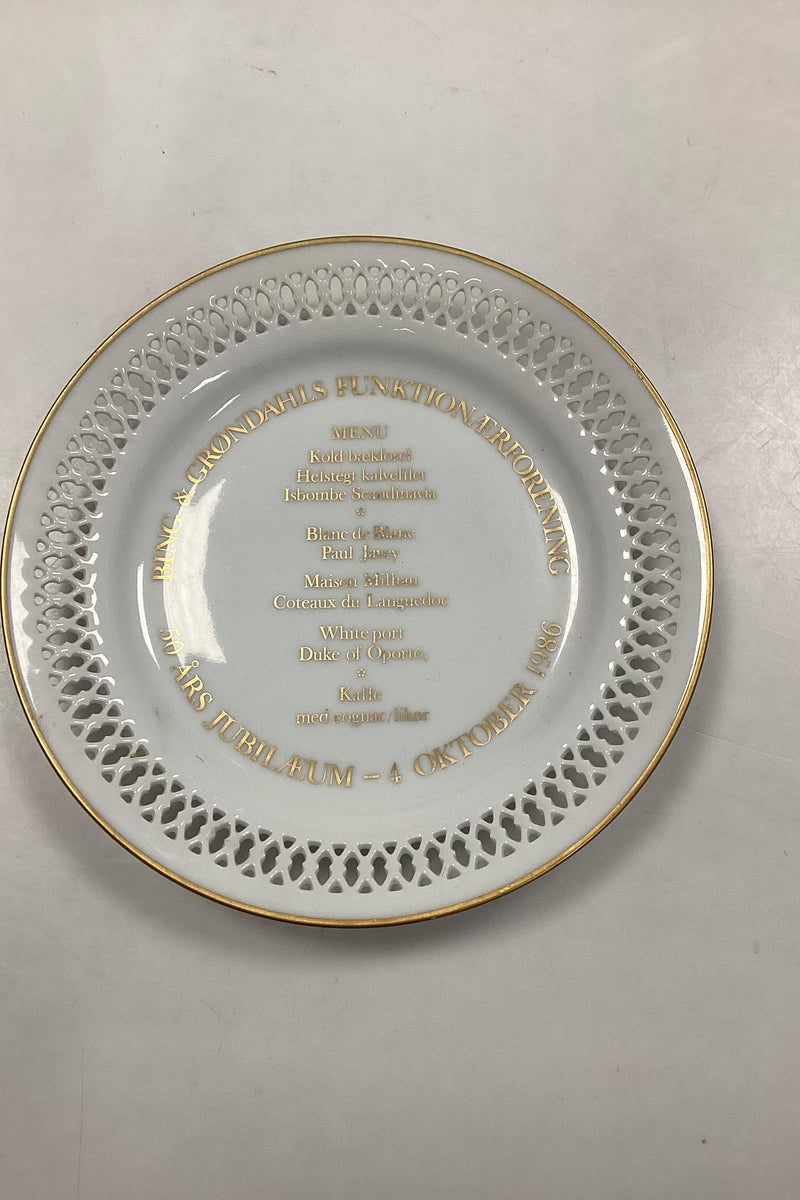 Bing og Grøndahl Platte Funktionærforening 50 års Jubilæum 1986