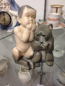 Royal Copenhagen Faun/Pfanne mit Bär Nr. 2822