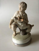 Royal Copenhagen Figurine of Boy with dog No 2140