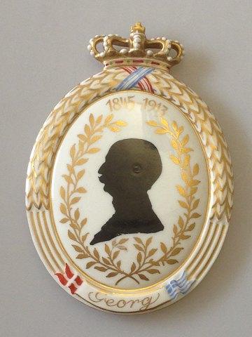 Royal Copenhagen Flora Danica Silhouette Platte Kong George of Grækenland No RC-S5