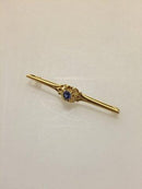Georg Jensen 18K Gold Brooch with Synthetic Sapphire No 281