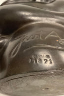 Just Andersen Figur i diskometal af Siddende Pige No. 1871