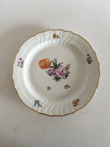 Royal Copenhagen Fuld Saksisk Blomst Rundt Serveringsfad No 1563