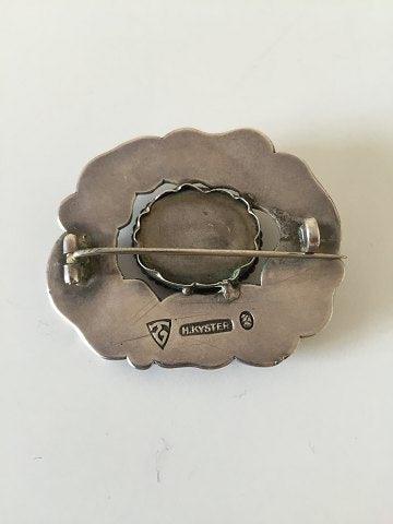 Thorvald Bindesbøll broche fra Holger Kysters Værksted med Sten