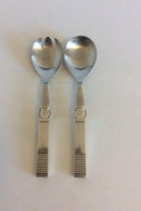 ジョージ ジェンセン スターリングシルバー レリーフ サラダセット No 132