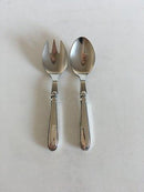 Cohr Elite Sølv Lille Ske og Gaffel Sæt med Stål Top