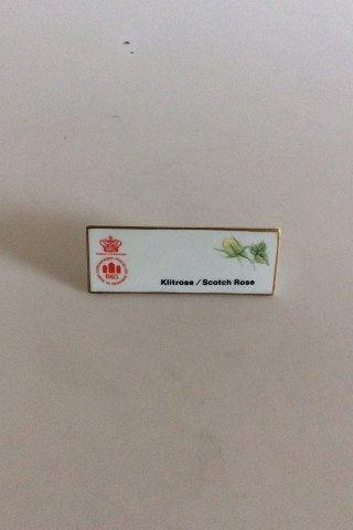 Bing & Grøndahl Dealer Advertising Sign "Klitrose / Scotch Rose"