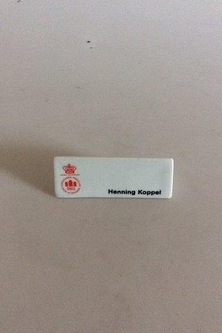 Bing & Grøndahl Dealer Advertising Sign "Henning Koppel"