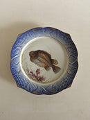 Royal Copenhagen Blue Fish Plate with Gold No 1212/3002