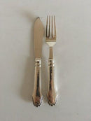 Christiansborg Fischbesteck in Silber. Set mit 24 Stück für 12 Pers.