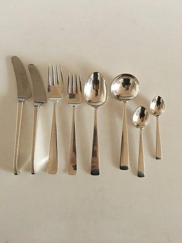 Georg Jensen Sterling Silber Margrethe Besteck Set für 5 Personen. 38 Teile.