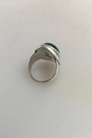 ジョージ ジェンセン スターリング シルバー リング No 46A グリーン アゲート