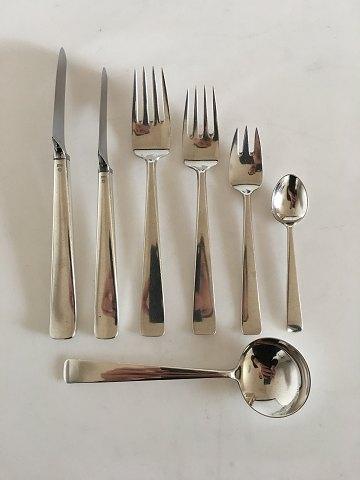 Georg Jensen Sterling Silber Margrethe Besteck Set für 6 Personen 40 Teile