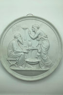 Thorvaldsen: Bing and Grøndahl bisquit plate "Old age and winter" (No. 119)