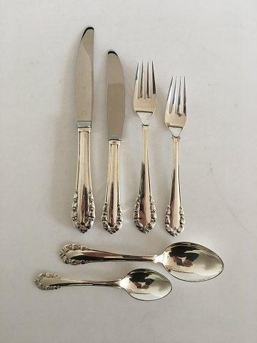 &quot;Maiglöckchen&quot; Georg Jensen Sterling Silber Besteckset für 12 Pers. 72 Teile