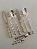 "Champagne" O.V. Mogensen Bestik i Sølv, Sæt til 5 Pers. 45 dele.