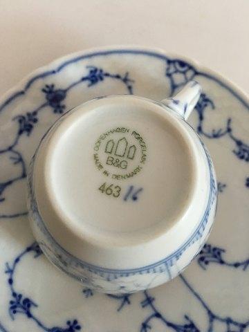 Bing & Grøndahl Blåmalet Musselmalet Mokka Kop og Underkop No 463