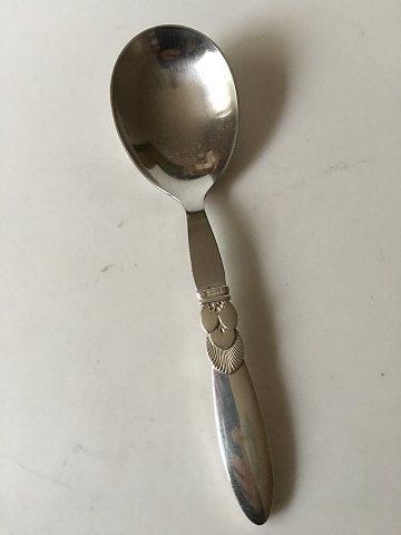 Georg Jensen Kaktus Servierlöffel aus Sterlingsilber und Edelstahl Nr