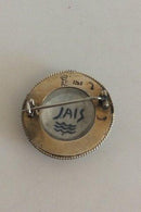 Royal Copenhagen Jais Nielsen Brosche von Dragsted Silversmiths In Celedon Glasur
