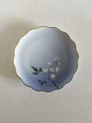 Bing & Grondahl Kuchenteller mit Blumendekor und Goldrand