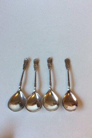 Kunstflidslotteriet or Frederiksborglotteriet 4 Silver Spoons by Vilhelm Christesen silversmithy