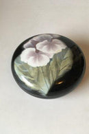 Rørstrand Per Algot Eriksson Black Bonbonniere with flower decoration （ルストランド ペル アルゴット エリクソン ブラック ボンボニエール フラワーデコレーション