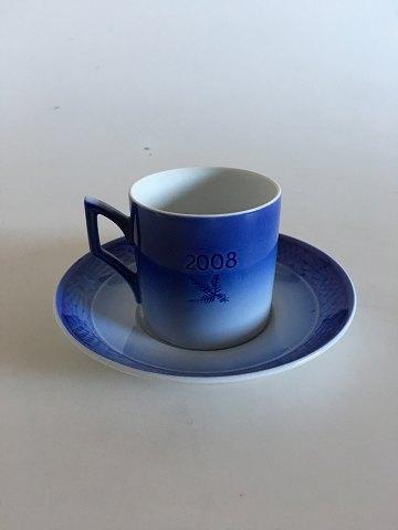 Royal Copenhagen Weihnachtstasse und Untertasse 2008