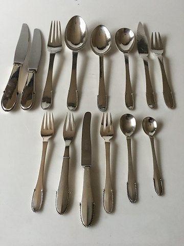 Georg Jensen Sterling Silber Kugelbesteck Set für 4 Pers. 56 Exemplare.