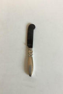 Georg Jensen Sterling Silber Kaktus-Kaviar-Messer mit Hornklinge Nr. 67