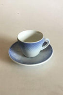 Bing & Grondahl Blue Tone - Seashell Hotel with logo Coffee Cup and Saucer No 1022