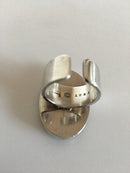 Georg Jensen Sterling Sølv Ring No 188A med Kaffe / Creme farvet Sten.